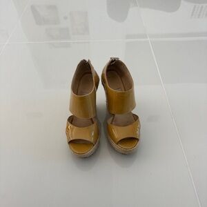 Jimmy Choo Yellow Wedged Heels